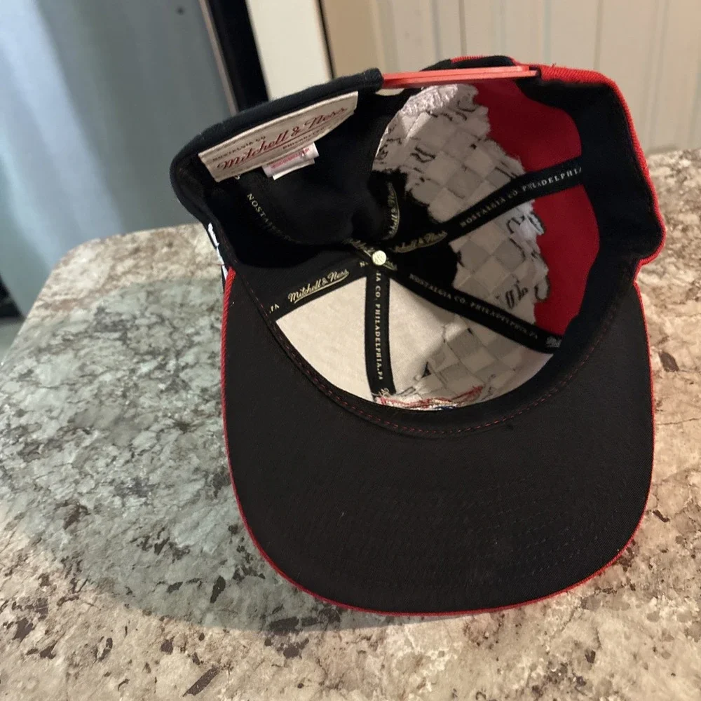 Mitchell & Ness Philadelphia 76ers Checkered Snapback Hat‎ 2018 VGUC